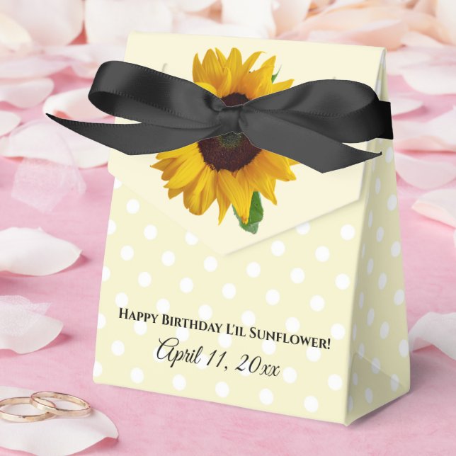Sunflower Yellow Birthday Gift | Favor Box (Wedding)