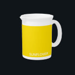 Sunflower Yellow Color Name Beverage Pitcher<br><div class="desc">Sunflower Yellow</div>