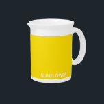 Sunflower Yellow Color Name Beverage Pitcher<br><div class="desc">Sunflower Yellow</div>