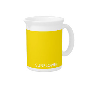 Sunflower Yellow Color Name Beverage Pitcher