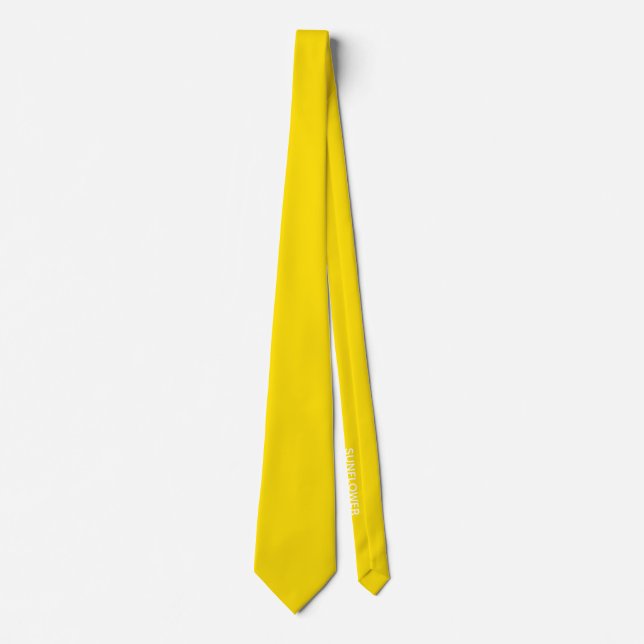Sunflower Yellow Color Name Neck Tie (Front)