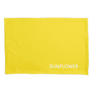 Sunflower Yellow Color Name Pillow Case