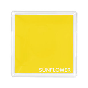 Sunflower Yellow Colour Name Acrylic Tray