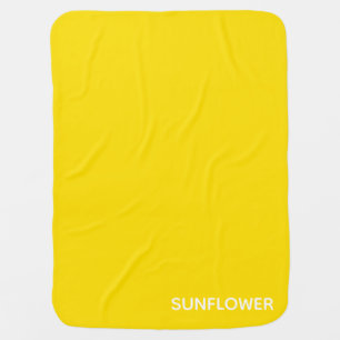 Sunflower Yellow Colour Name Baby Blanket