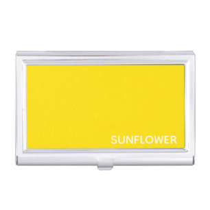 Sunflower Yellow Colour Name Business Card Case