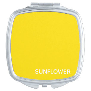 Sunflower Yellow Colour Name Compact Mirror