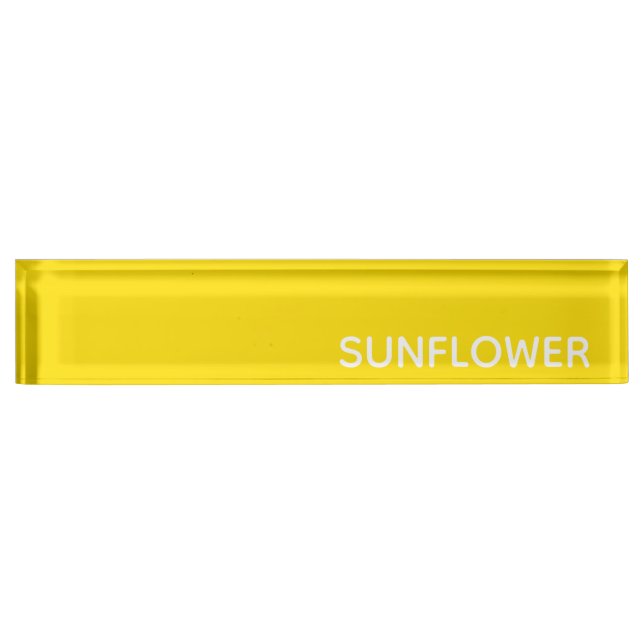 Sunflower Yellow Colour Name Desk Name Plate (Front)