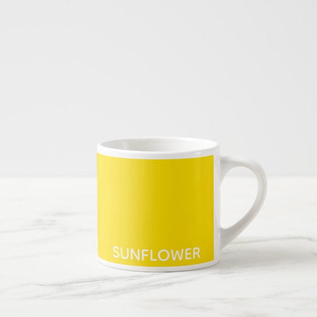Sunflower Yellow Colour Name Espresso Cup (Right)
