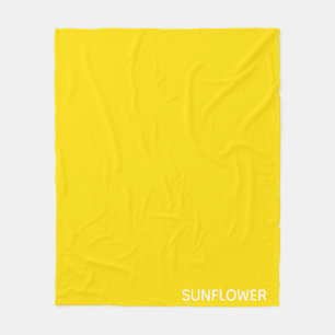 Sunflower Yellow Colour Name Fleece Blanket