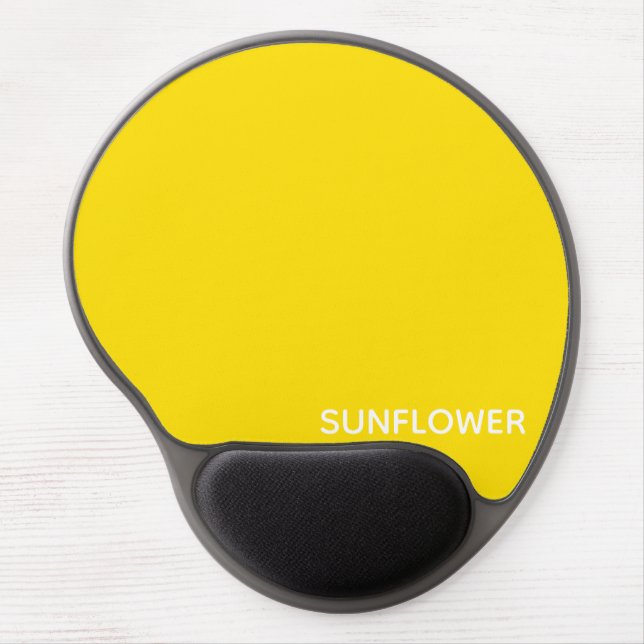 Sunflower Yellow Colour Name Gel Mouse Pad (Front)