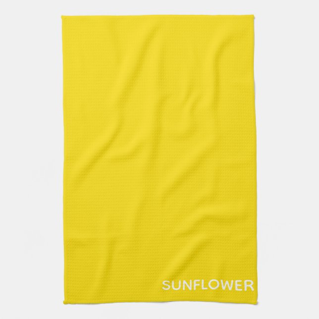 Sunflower Yellow Colour Name Kitchen Towel (Vertical)