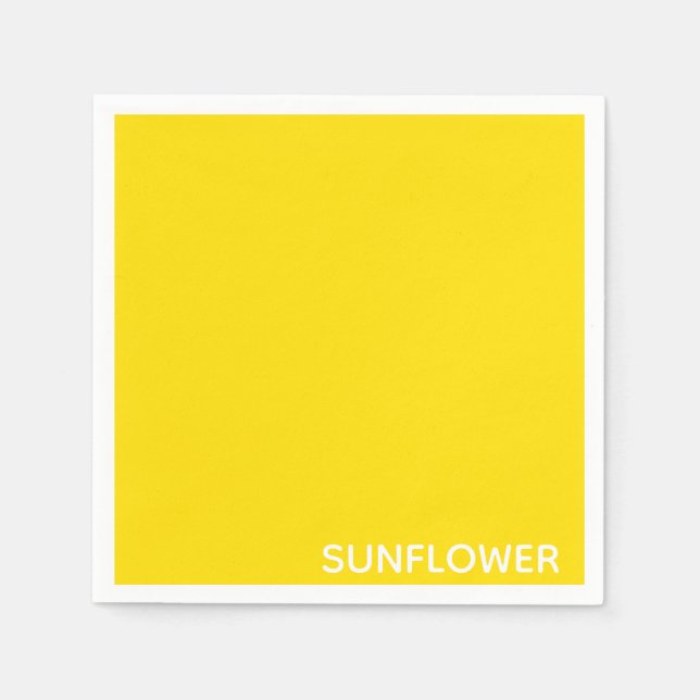 Sunflower Yellow Colour Name Napkins (Front)