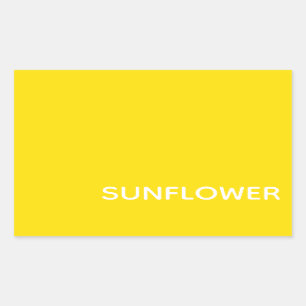 Sunflower Yellow Colour Name Rectangular Sticker