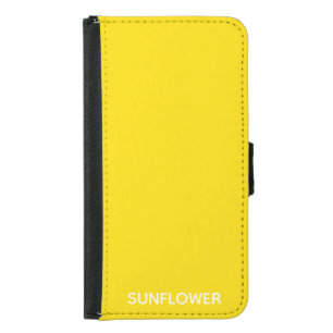 Sunflower Yellow Colour Name Samsung Galaxy S5 Wallet Case