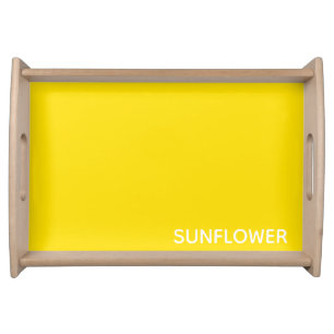 Sunflower Yellow Colour Name Serving Tray