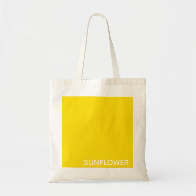 Sunflower Yellow Colour Name Tote Bag (Front)