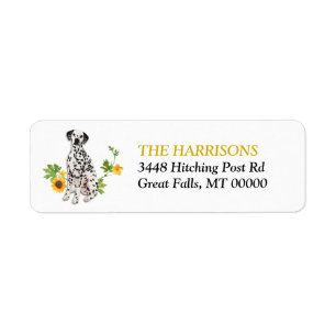Sunflower Yellow Dalmatian Label