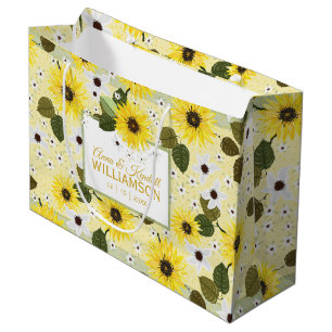 Sunflower Yellow Floral Large Gift Bag