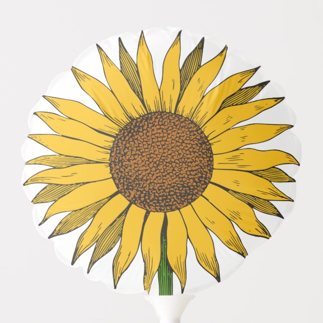 Sunflower Yellow Flower Balloon (Front)