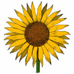 Sunflower Yellow Flower Cutout<br><div class="desc">The illustration of a sunflower,  the symbol of happiness. The artwork makes great gift for home decorative items,  apparel,  accessories,  sticker,  stationery,  and etc..</div>