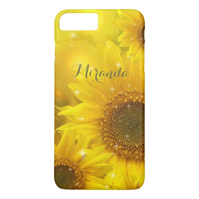Sunflower Yellow Flower Floral Personalized Case-Mate iPhone Case (Back)