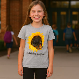 Sunflower Yellow Flower Girls T-Shirt