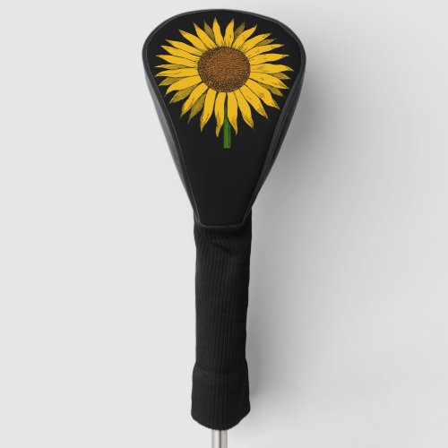 Sunflower Yellow Flower Golf Head Cover