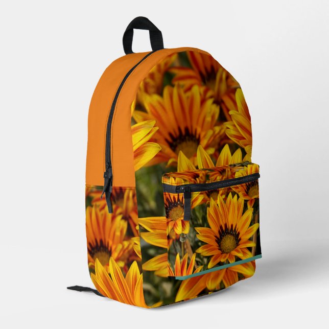 Sunflower Yellow Flower Plant Lover  Printed Backpack (Back Corner Left)
