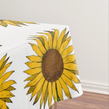 Sunflower Yellow Flower Tablecloth by YLGraphics at Zazzle