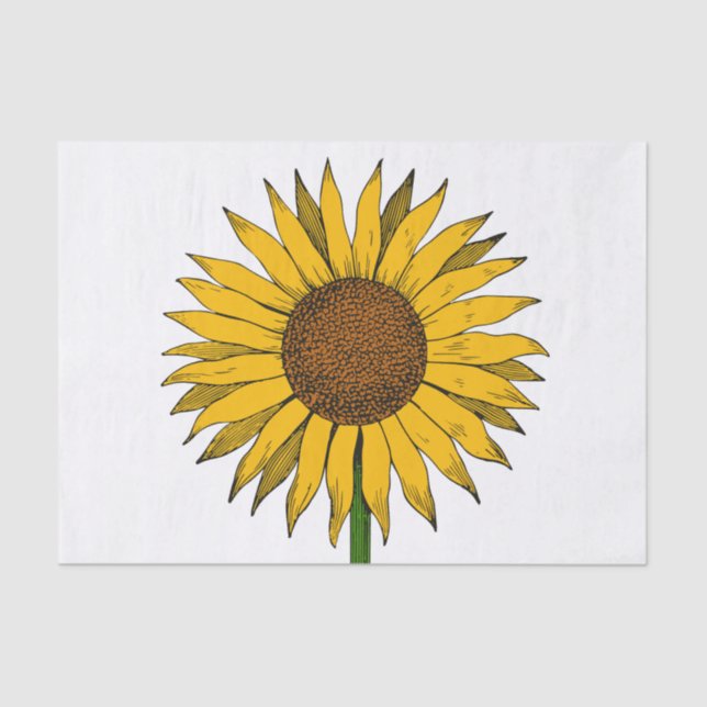 Sunflower Yellow Flower Tissue Paper (Front)