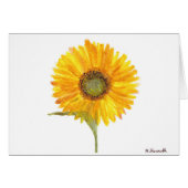 Sunflower yellow flower watercolor (Front Horizontal)