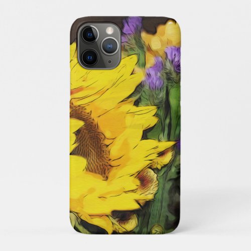 Sunflower Yellow _ Garden Design  iPhone 11 Pro Case