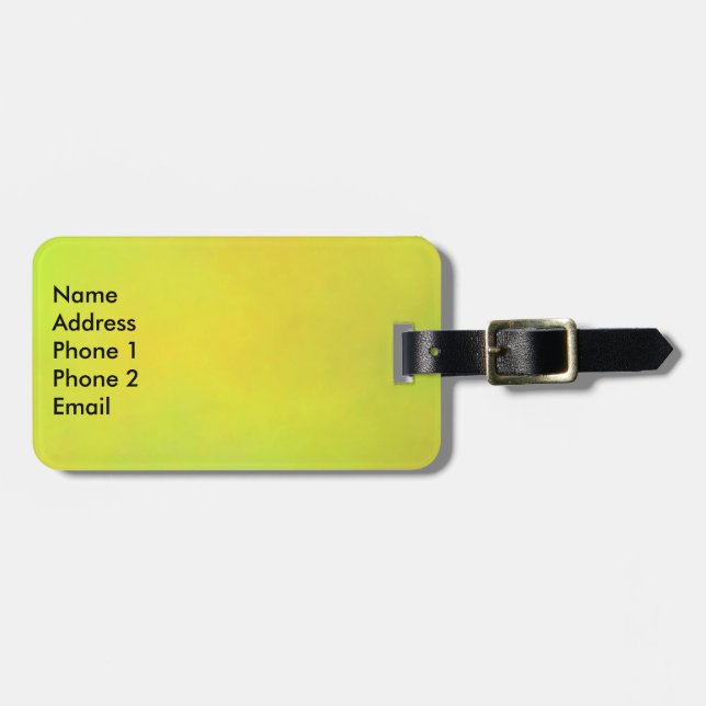 Sunflower yellow luggage tag (Front Horizontal)