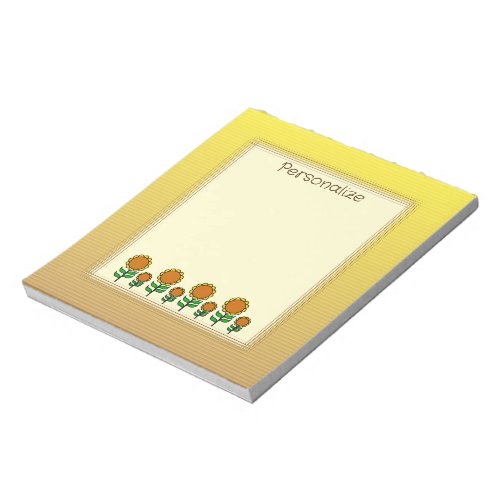 Sunflower Yellow Ombre Notepad