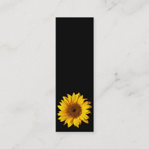 Sunflower Yellow on Black - Customized Sun Flowers Business Card