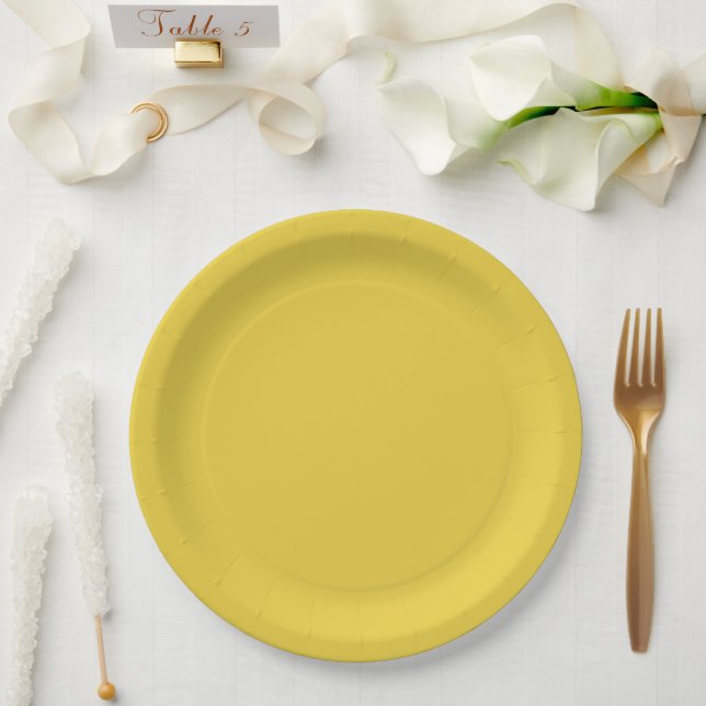 Sunflower Yellow Paper Plates (Wedding)