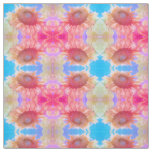 Sunflower Yellow Pink Blue Boho Chic Floral Fabric