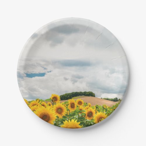 Sunflower Yellow Rustic Wedding Plate