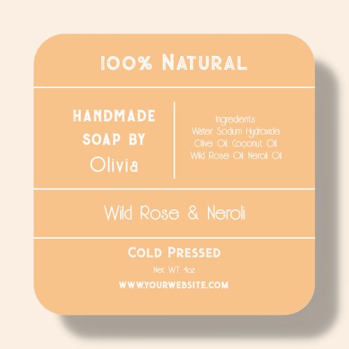 Sunflower Yellow  Soap Ingredient Product Labels