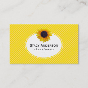 Sunflower   Yellow Stripes Business Card