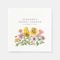 Sunflower Yellow Watercolor Custom Bridal Shower