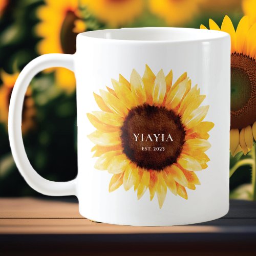 Sunflower Yiayia Coffee Mug