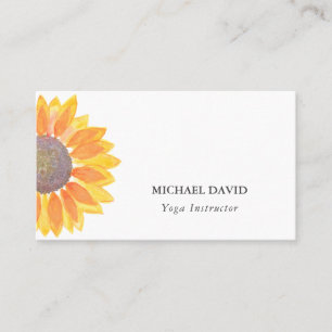 Sunflower Yoga Instructor Business Card