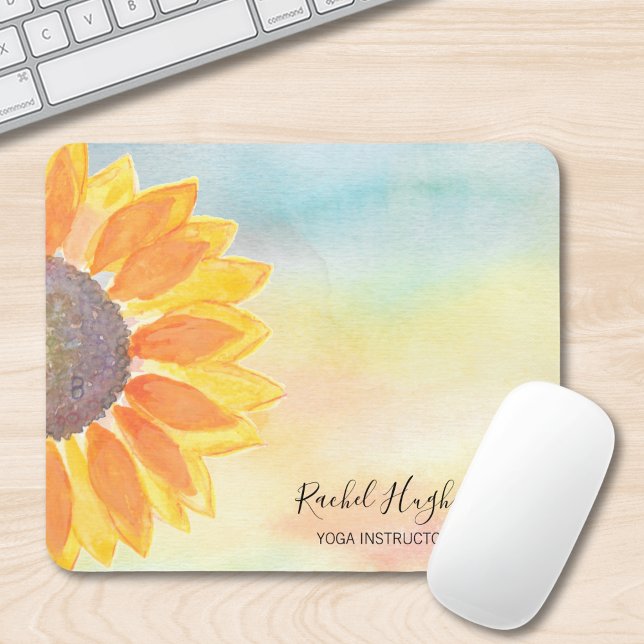 Sunflower Yoga Instructor Mouse Pad (Creator Uploaded)