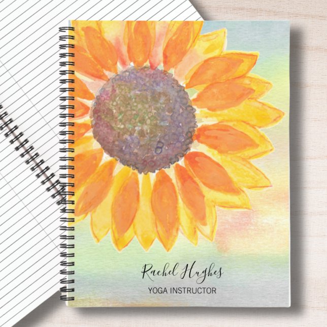 Sunflower Yoga Instructor Personalize Notebook (Creator Uploaded)