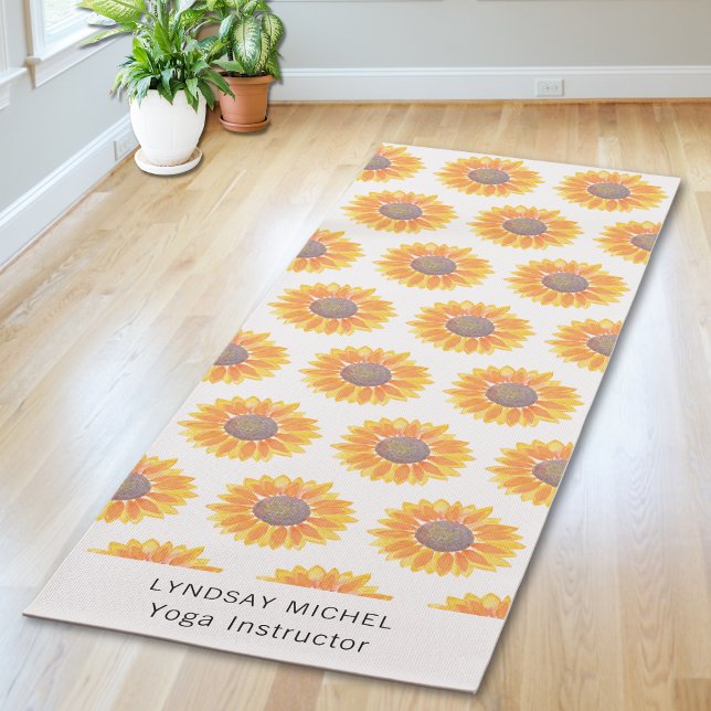 Sunflower Yoga Instructor Yoga Mat (Creator Uploaded)
