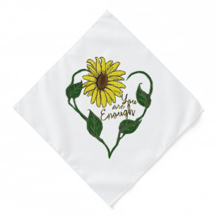 Sunflower You are Enough Bandana