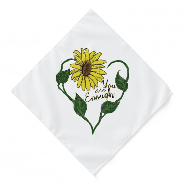 Sunflower You are Enough Bandana (Front)