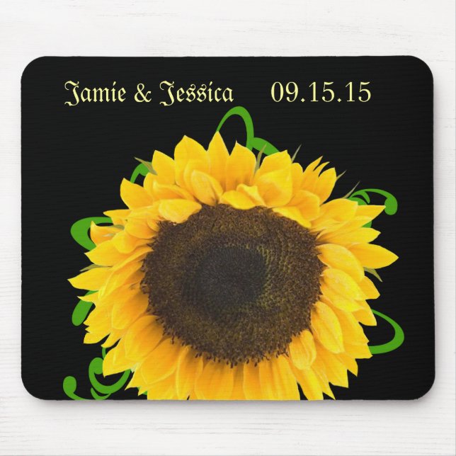 Sunflower You choose Background Color MousePad (Front)
