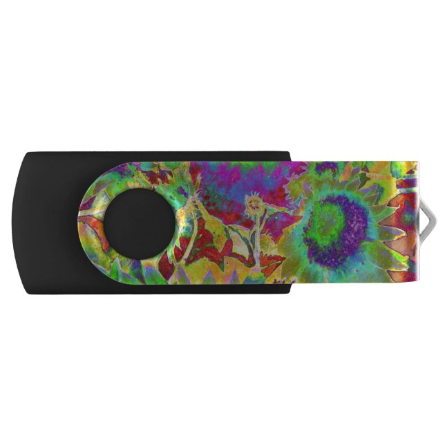 Sunflowerfields forever - orange USB flash drive (Front)